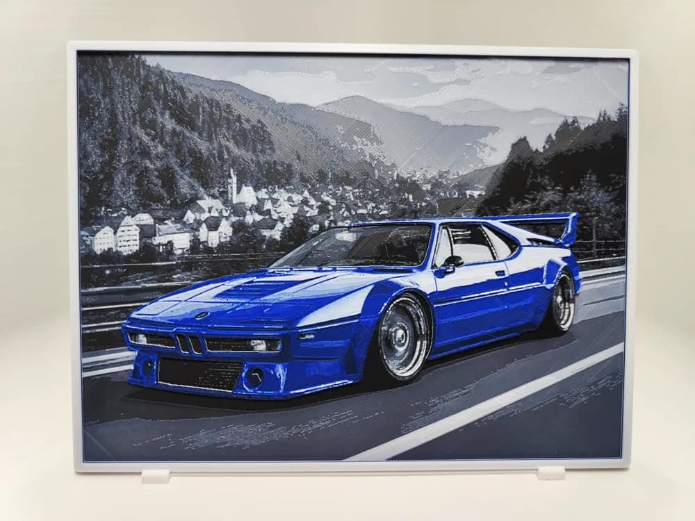 BMW M1 Procar - Hueforge by BeaN HueForge model: BMW M1 Procar - Hueforge by BeaN