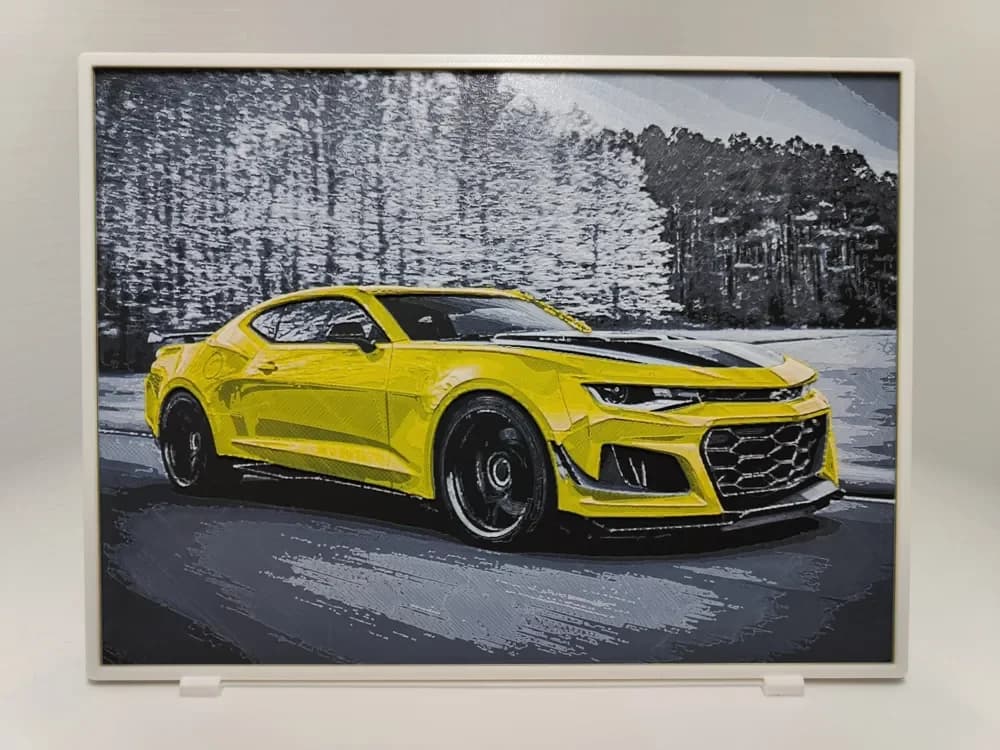 HueForge model: Chevrolet Camaro ZL1 - 2018 - Hueforge by BeaN
