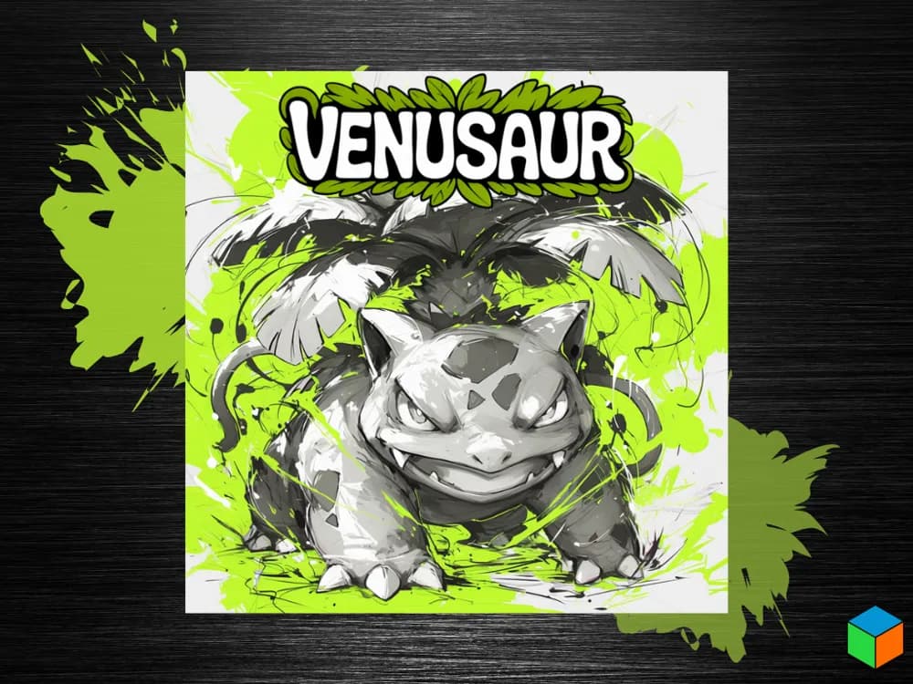 HueForge model: Venusaur Poster – Jungle King in Motion by 3D Prints By Vic
