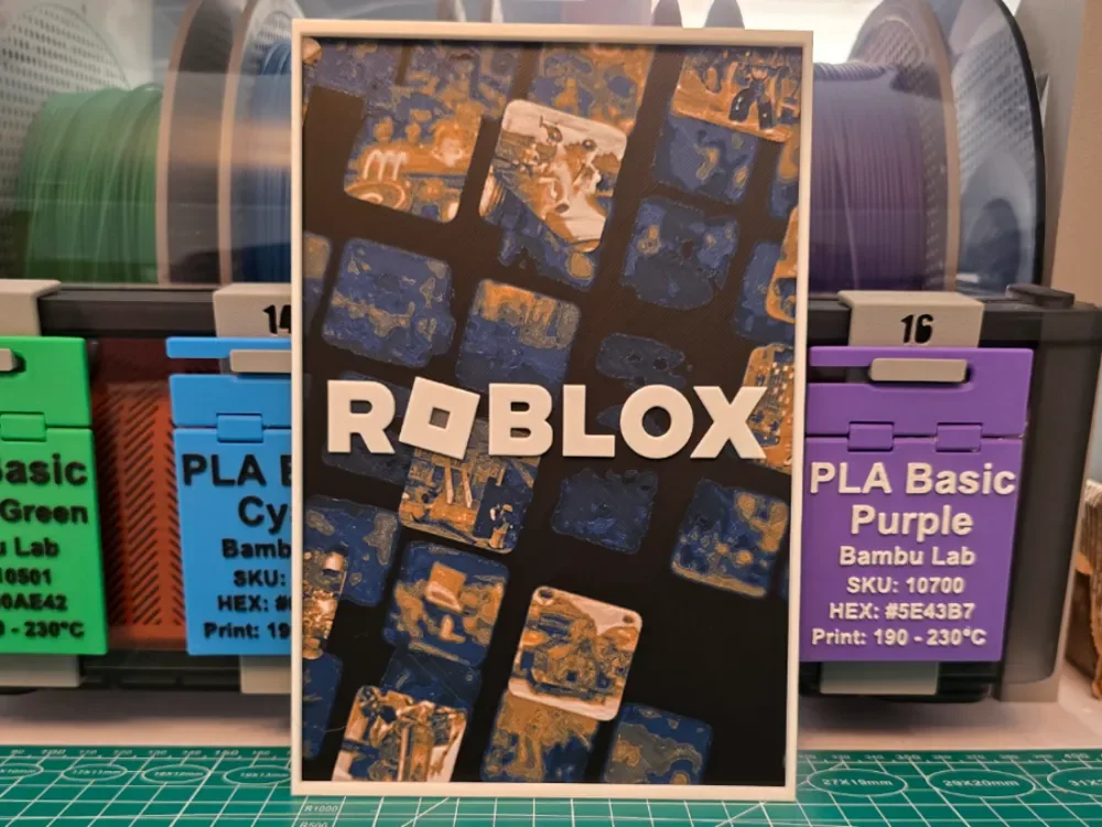 HueForge model: Roblox Poster - Hueforge Art by Lumpy3D