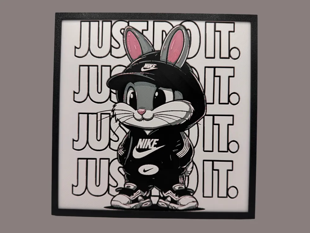 Bugs Bunny - Nike Hueforge by Canadian Gamer HueForge model: Bugs Bunny - Nike Hueforge by Canadian Gamer