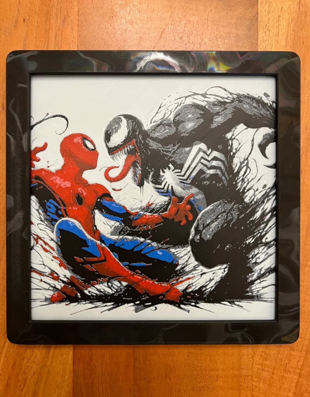 Spiderman Vs Venom(Multi-Color) by JustBe 3D Printing HueForge model: Spiderman Vs Venom(Multi-Color) by JustBe 3D Printing