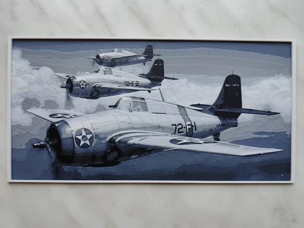 Grumman F4F-3 Wildcat - Hueforge by BeaN HueForge model: Grumman F4F-3 Wildcat - Hueforge by BeaN