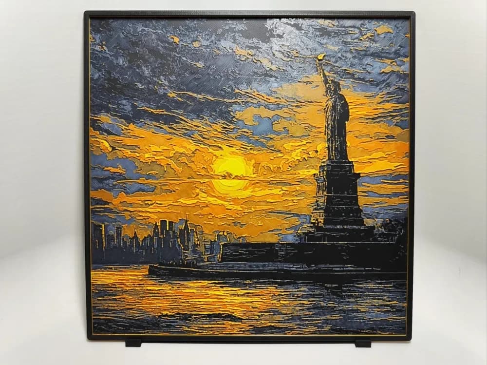 Statue of Liberty Sunset - Hueforge by BeaN HueForge model: Statue of Liberty Sunset - Hueforge by BeaN