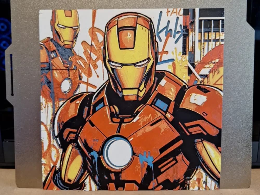 Ironman Graffiti - Hueforge by 3dGlow HueForge model: Ironman Graffiti - Hueforge by 3dGlow