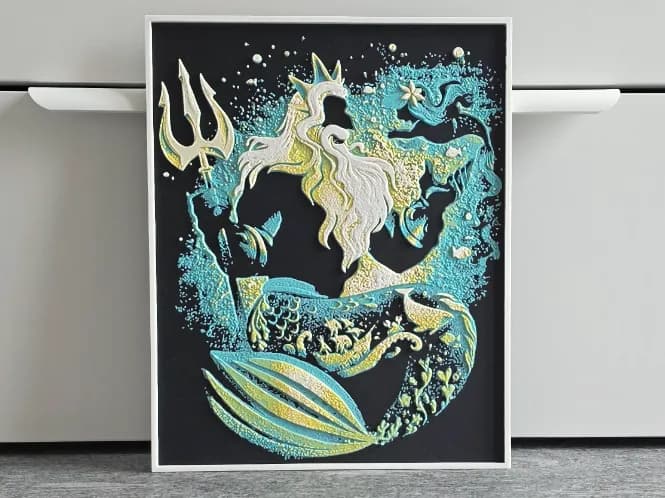 Disney King Triton Hueforge by RIVY3Dprint HueForge model: Disney King Triton Hueforge by RIVY3Dprint
