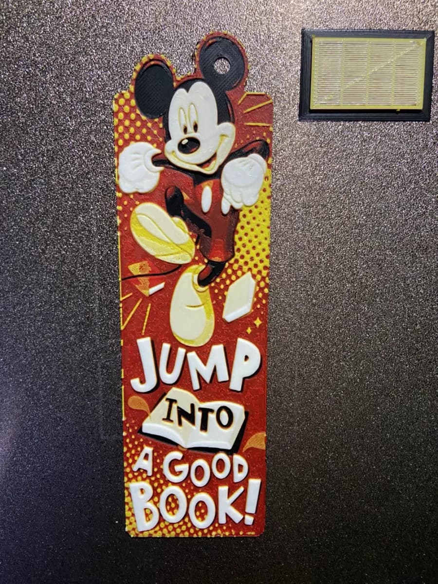 Mickey Mouse BOOKMARK by Morganja HueForge model: Mickey Mouse BOOKMARK by Morganja