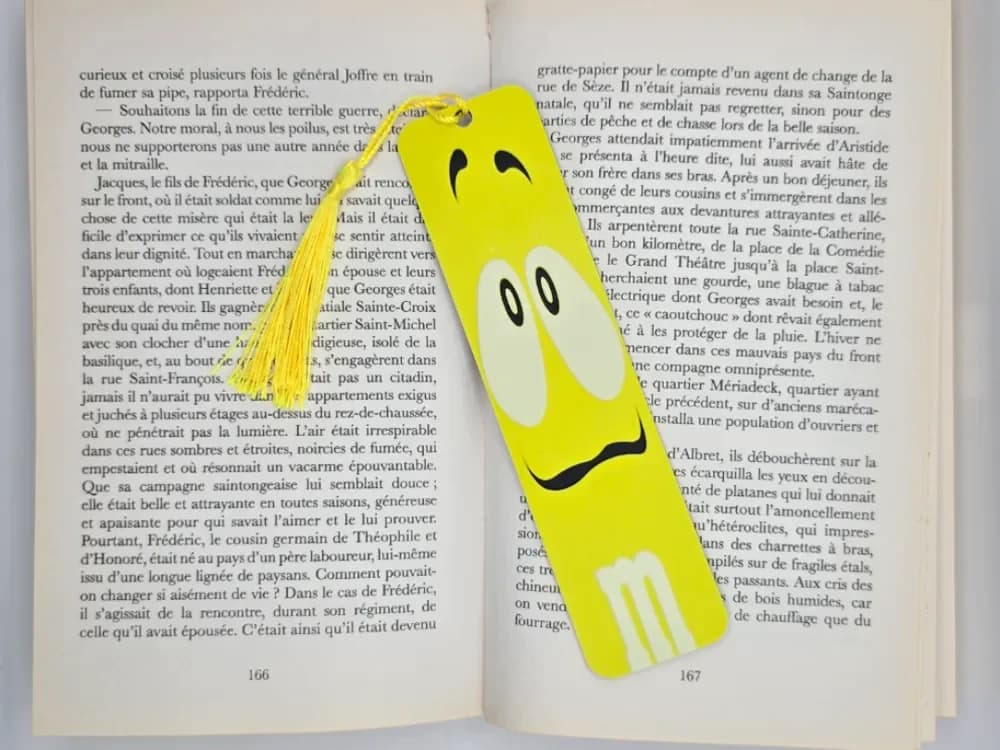 Bookmark M&M's Yellow by Kactus Fpv HueForge model: Bookmark M&M's Yellow by Kactus Fpv