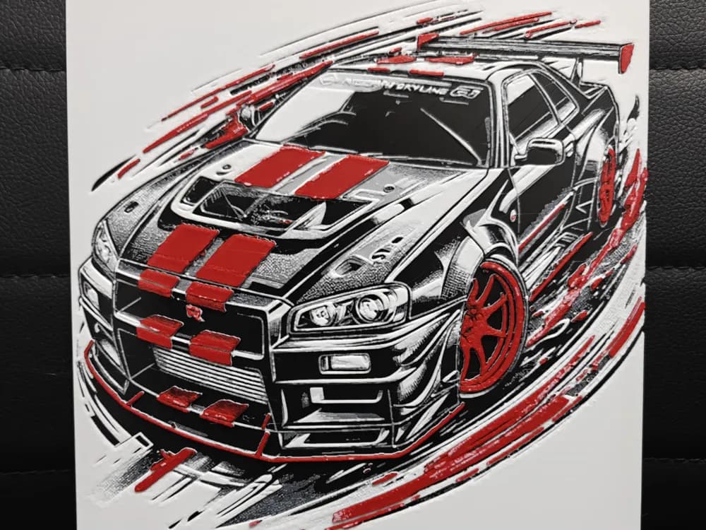 HueForge model: Nissan Skyline GT-R by TheHueforgeLady