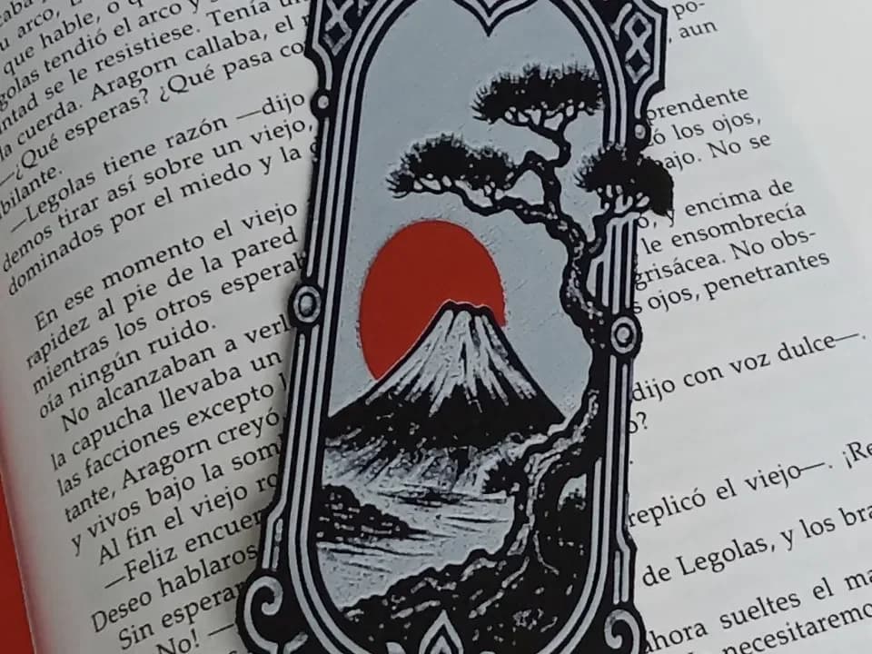 Japanese Serenity Bookmark by FYTY112 HueForge model: Japanese Serenity Bookmark by FYTY112
