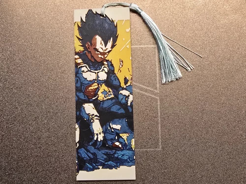 Vegeta bookmark by 3D-Mentiel HueForge model: Vegeta bookmark by 3D-Mentiel