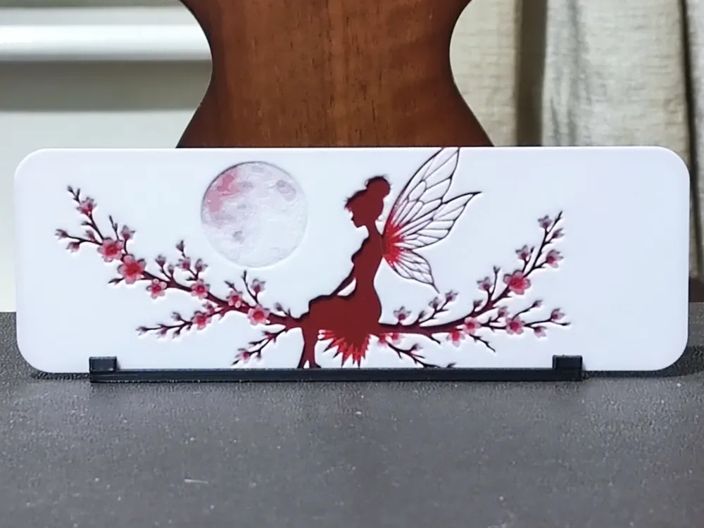Pixie Fairy (1) Bookmark - 3 Colour by BoDad HueForge model: Pixie Fairy (1) Bookmark - 3 Colour by BoDad