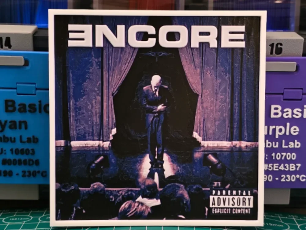 Eminem "Encore" Album – Hueforge Art by Lumpy3D HueForge model: Eminem "Encore" Album – Hueforge Art by Lumpy3D