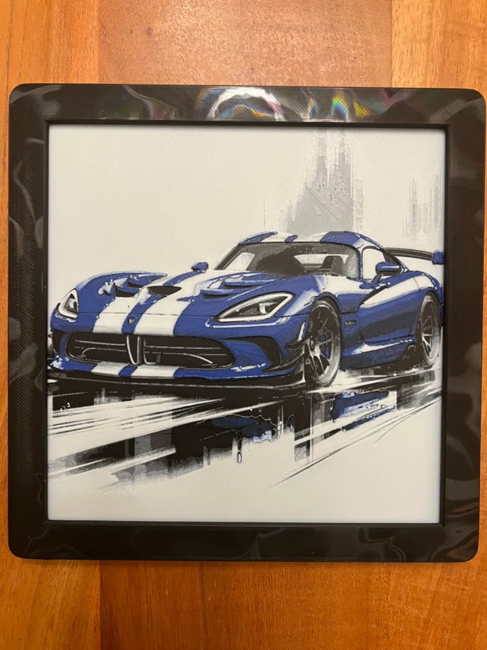Dodge Viper by JustBe 3D Printing HueForge model: Dodge Viper by JustBe 3D Printing