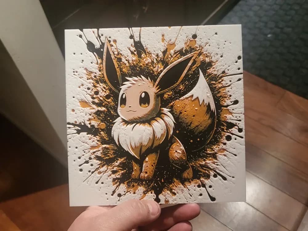 Graffiti Eevee Hueforge by 3Ree Printing HueForge model: Graffiti Eevee Hueforge by 3Ree Printing