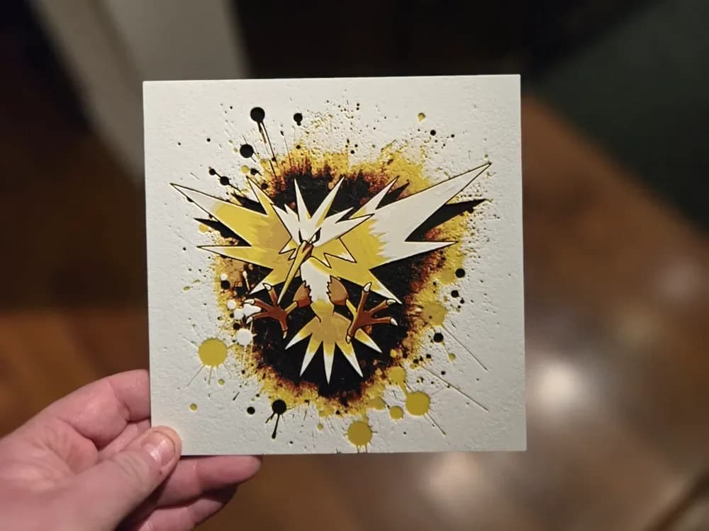 Graffiti Zapdos Hueforge by 3Ree Printing HueForge model: Graffiti Zapdos Hueforge by 3Ree Printing