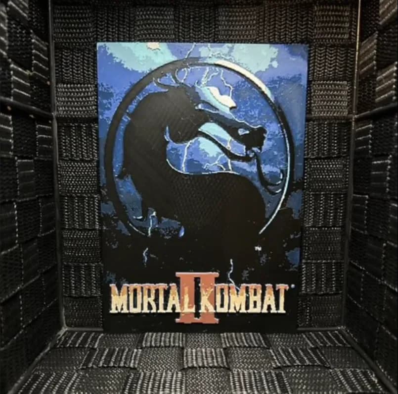 Hueforge Game Poster - Mortal Kombat II - by JoDau HueForge model: Hueforge Game Poster - Mortal Kombat II - by JoDau
