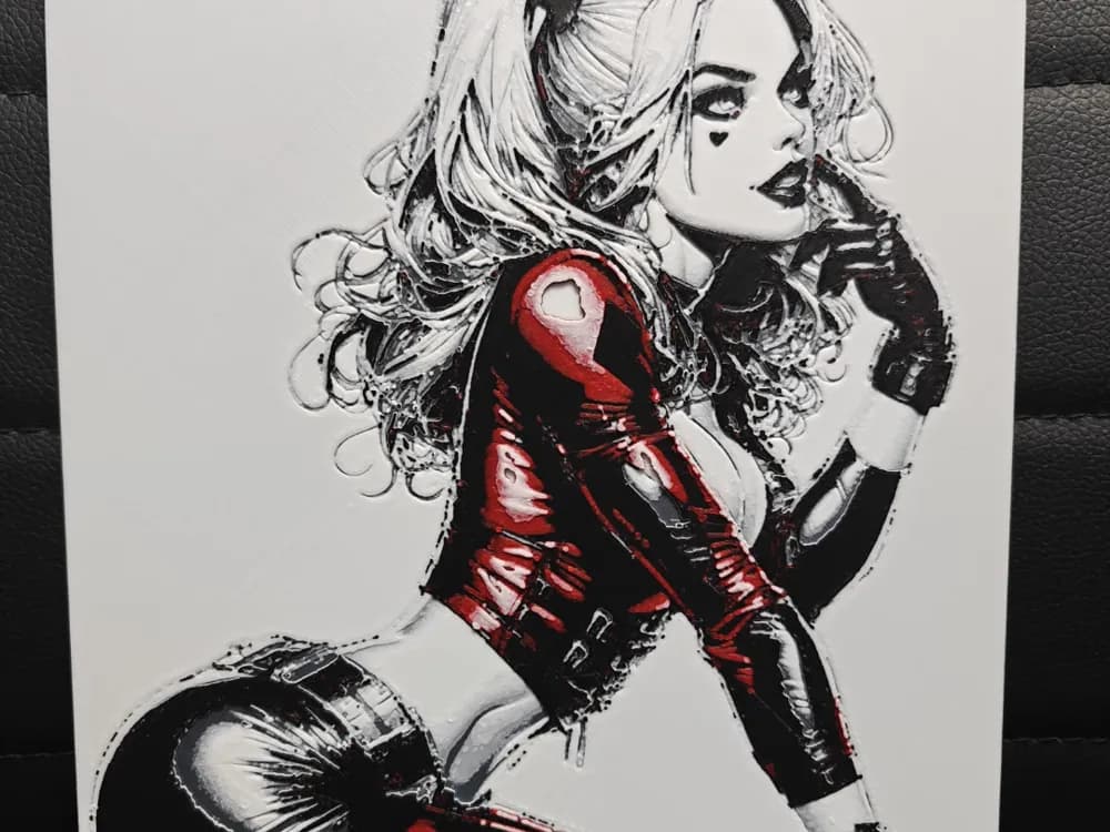 HueForge model: Harley Quinn by TheHueforgeLady