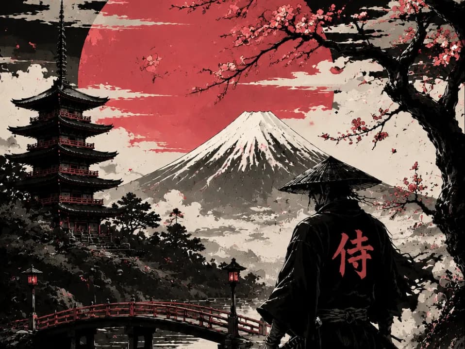 Stylized Japanese Samurai / Japan – EASY PRINT Stylized Japanese Samurai / Japan – EASY PRINT