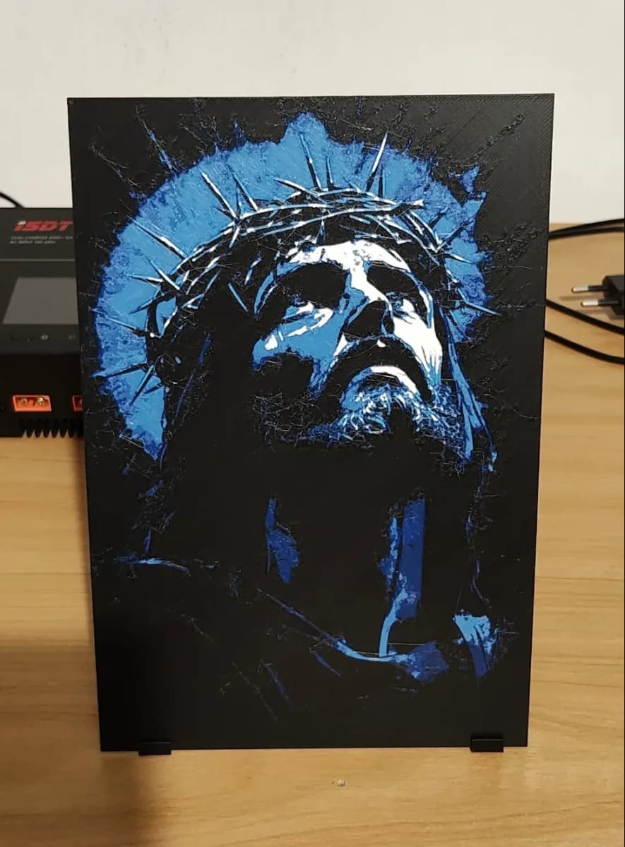 Jesus HueForge by enricoRE HueForge model: Jesus HueForge by enricoRE