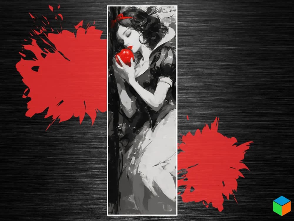 Snow White Cursed Red Bookmark by 3D Prints By Vic HueForge model: Snow White Cursed Red Bookmark by 3D Prints By Vic