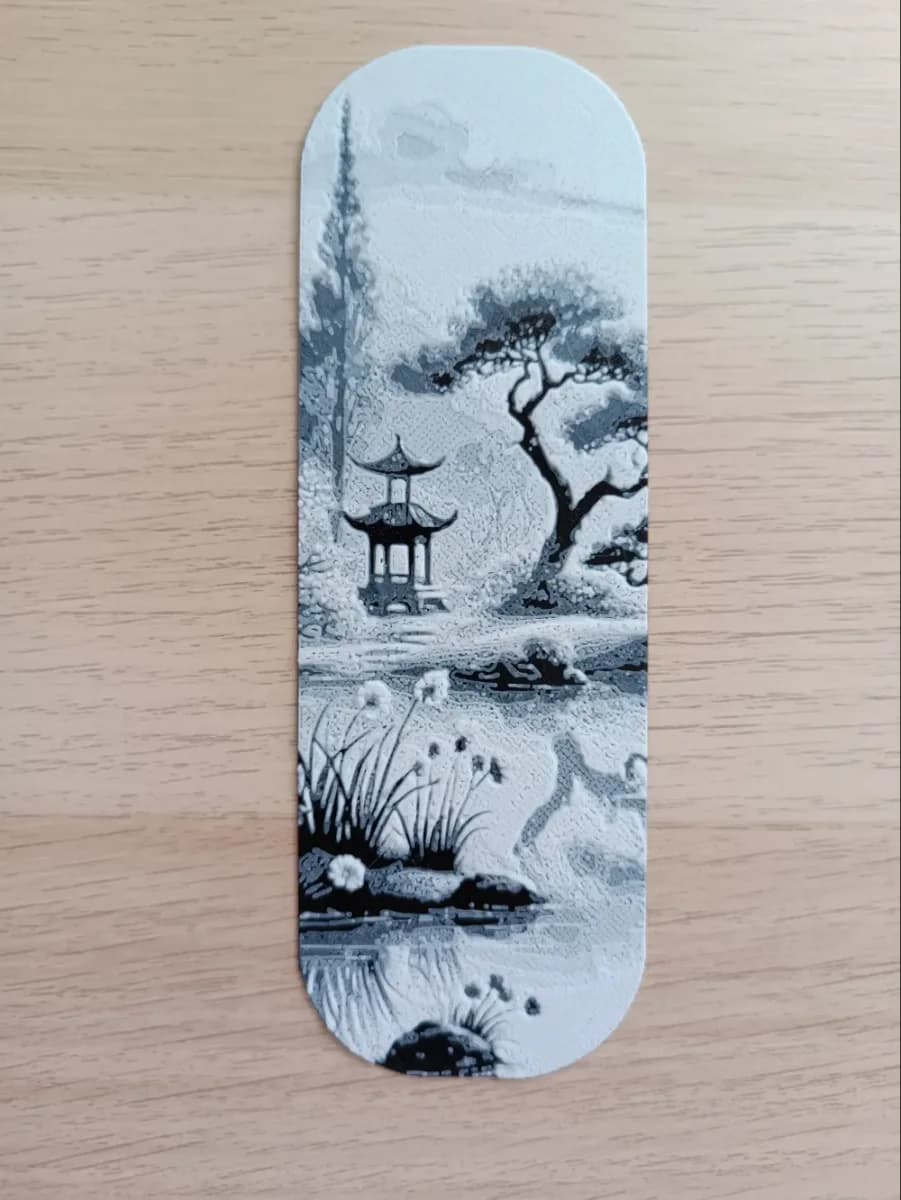 Japan Lake Bookmark by Atrus Design HueForge model: Japan Lake Bookmark by Atrus Design