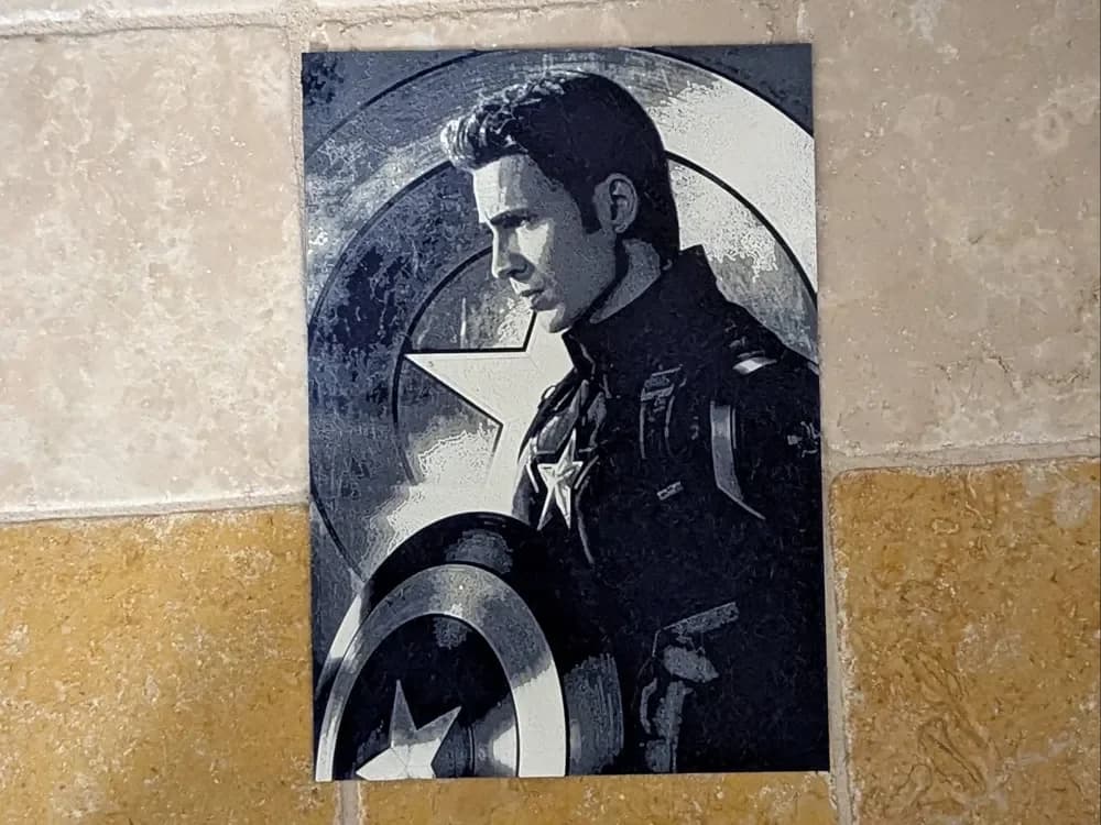 Captain America - Hueforge by suaimondi HueForge model: Captain America - Hueforge by suaimondi