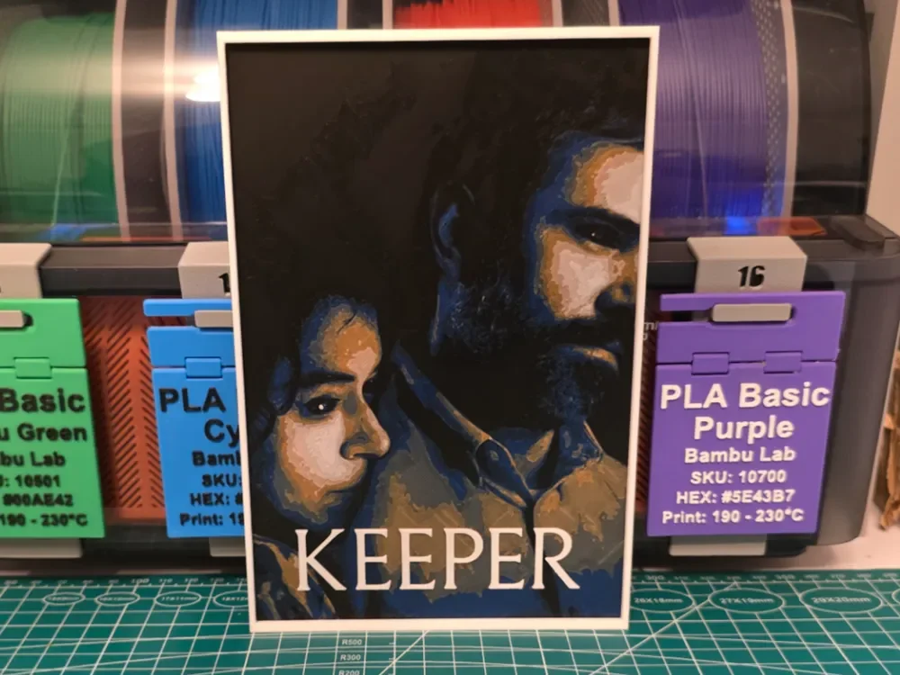 Keeper Movie Poster - Hueforge Art by Lumpy3D HueForge model: Keeper Movie Poster - Hueforge Art by Lumpy3D