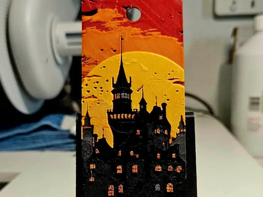 Halloween Castle by Mano's 3d_Art HueForge model: Halloween Castle by Mano's 3d_Art