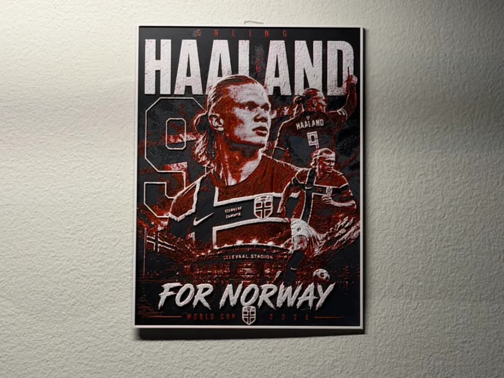 Erling Haaland Norway World Cup Player HueForge Erling Haaland Norway World Cup Player HueForge