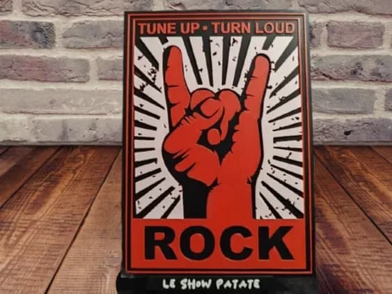 Plaque Rock Vintage Hueforge by leshowpatate HueForge model: Plaque Rock Vintage Hueforge by leshowpatate