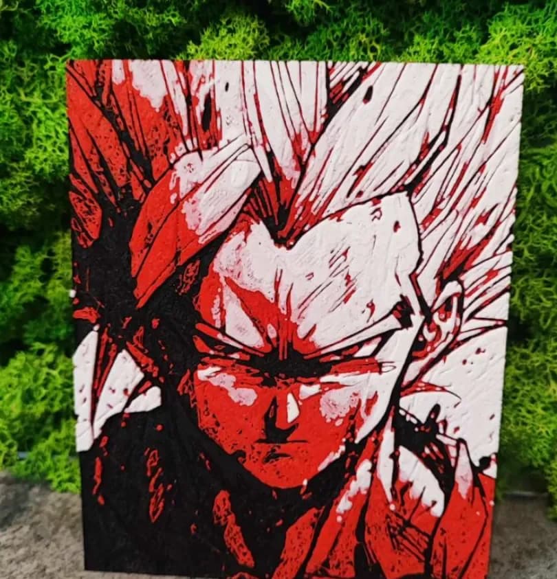 Gohan Rage by Garuda3D HueForge model: Gohan Rage by Garuda3D