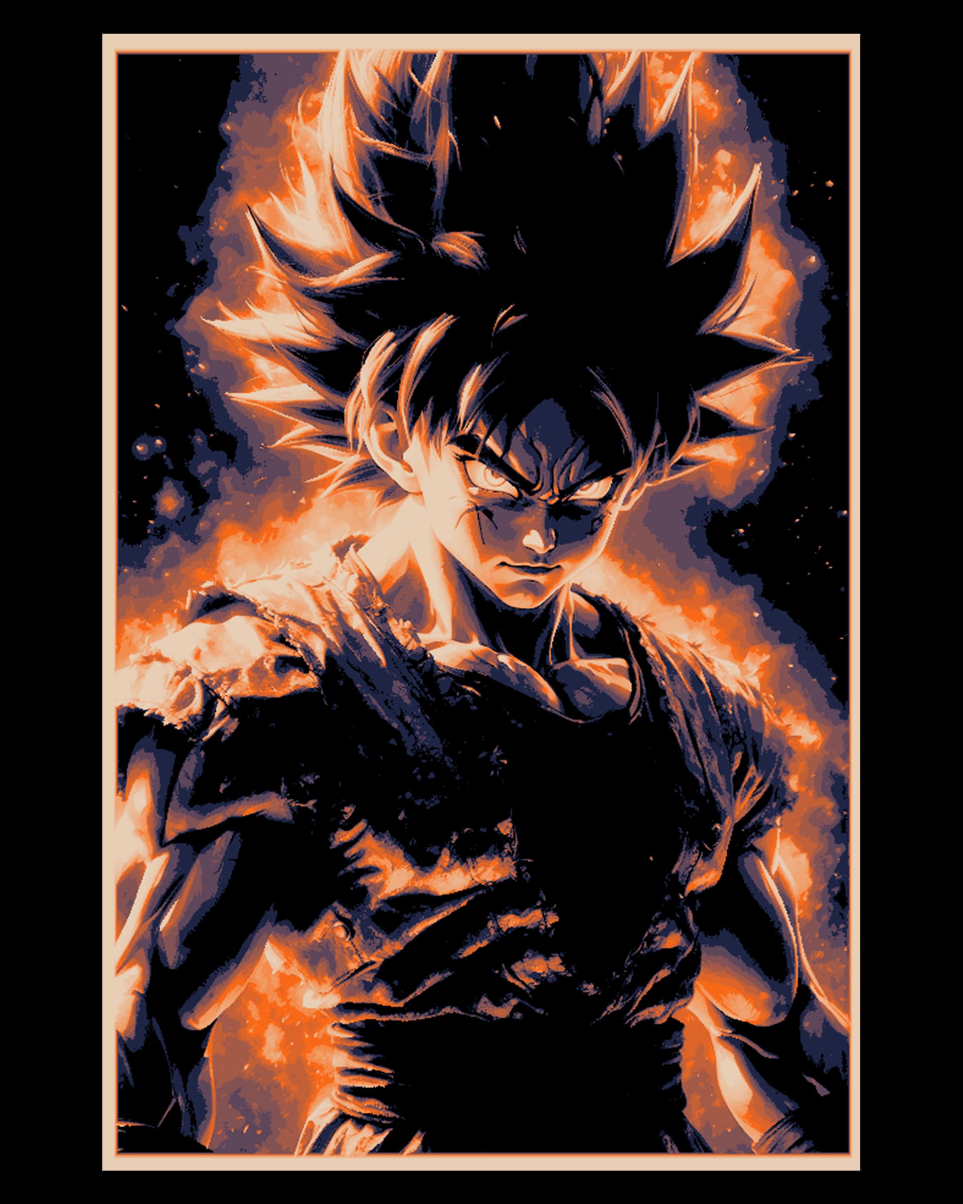 Fan art of Son Goku from Dragon ball Z - Wall art Fan art of Son Goku from Dragon ball Z - Wall art