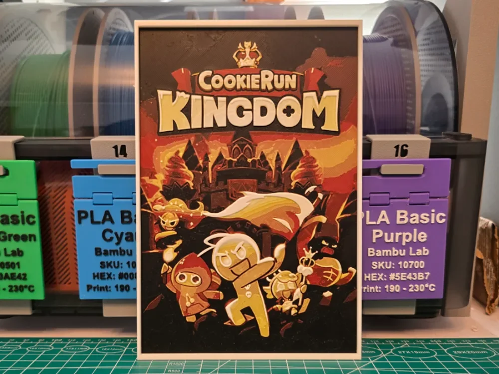 Cookie Run: Kingdom Game Poster - Hueforge Art by Lumpy3D HueForge model: Cookie Run: Kingdom Game Poster - Hueforge Art by Lumpy3D