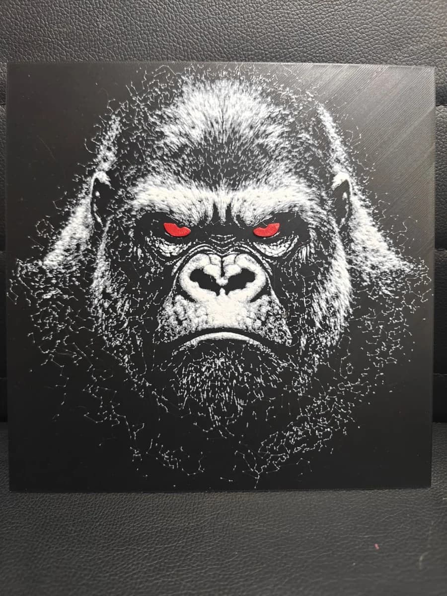 Silverback Gorilla by TheHueforgeLady HueForge model: Silverback Gorilla by TheHueforgeLady