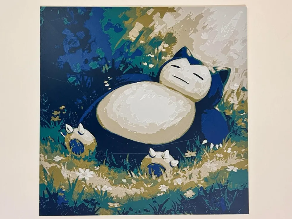 Snorlax Artistic Impression by 3djd HueForge model: Snorlax Artistic Impression by 3djd