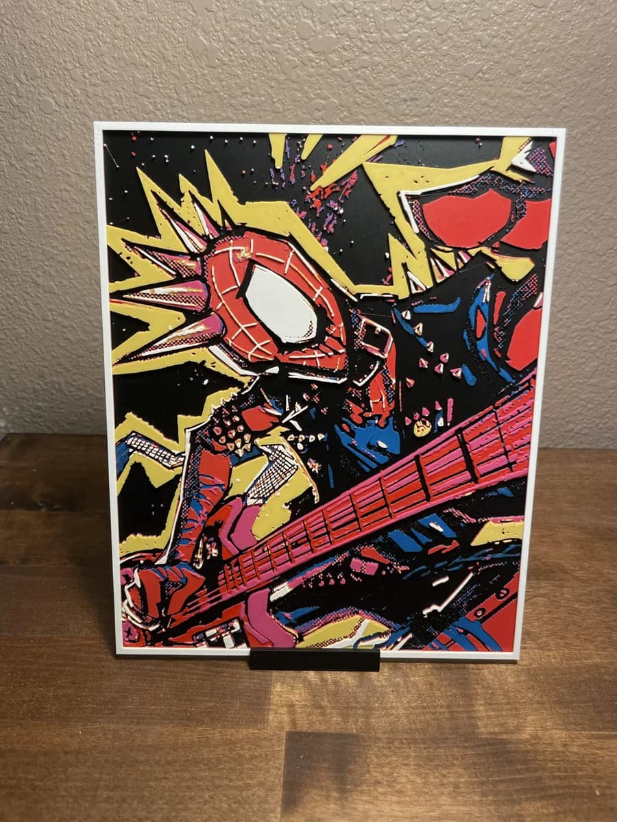 Spider Punk by Cloudy Nostalgia HueForge model: Spider Punk by Cloudy Nostalgia