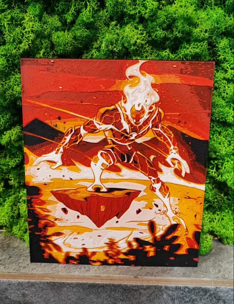 Ben 10 - Heatblast by Garuda3D HueForge model: Ben 10 - Heatblast by Garuda3D