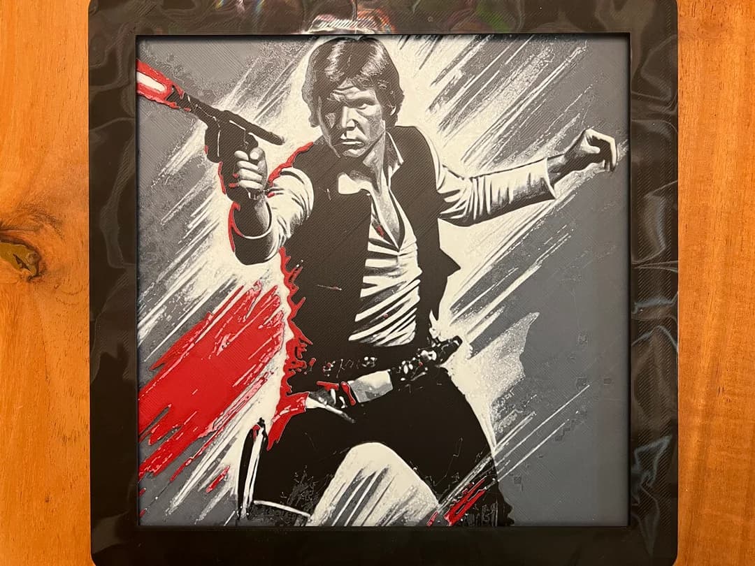 Han Solo 2.0 by JustBe 3D Printing HueForge model: Han Solo 2.0 by JustBe 3D Printing