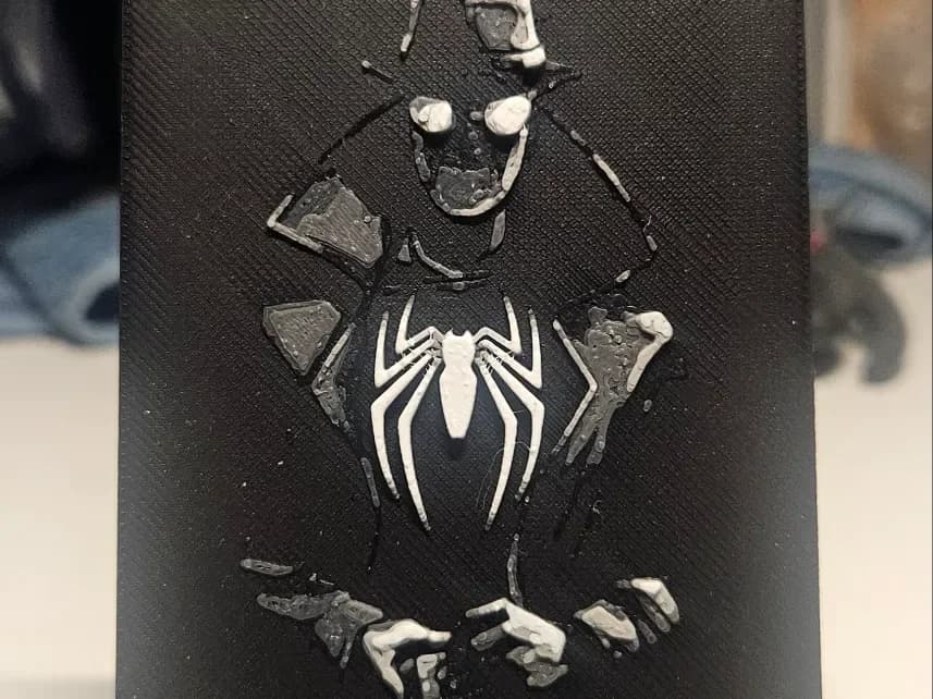 Spiderman Noir by Mano's 3d_Art HueForge model: Spiderman Noir by Mano's 3d_Art