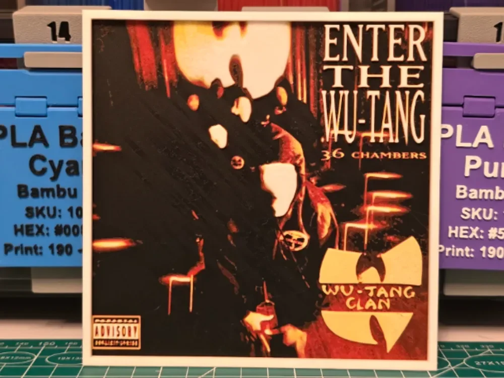 HueForge model: Wu-Tang Clan "Enter the Wu-Tang" Album - Hueforge by Lumpy3D