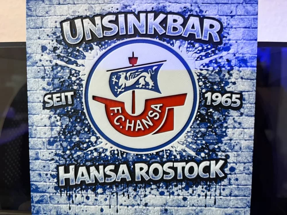 Hansa Rostock Unsinkable Graffiti Hueforge by Reeftank&more HueForge model: Hansa Rostock Unsinkable Graffiti Hueforge by Reeftank&more