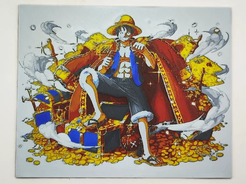 Luffy - One piece - hueforge by Altf4-Formation HueForge model: Luffy - One piece - hueforge by Altf4-Formation