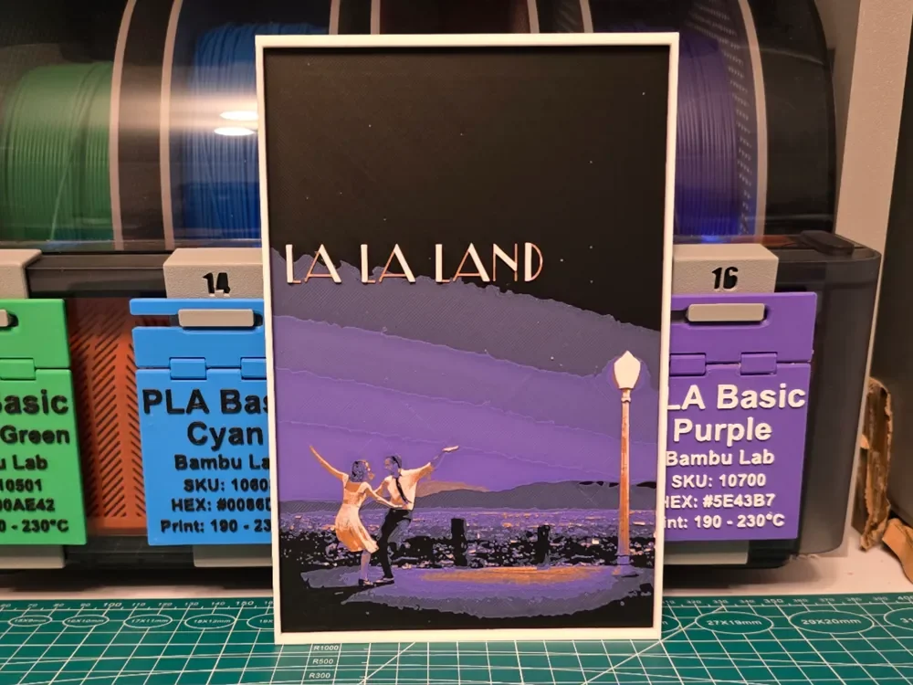 HueForge model: La La Land Movie Poster - Hueforge Art by Lumpy3D