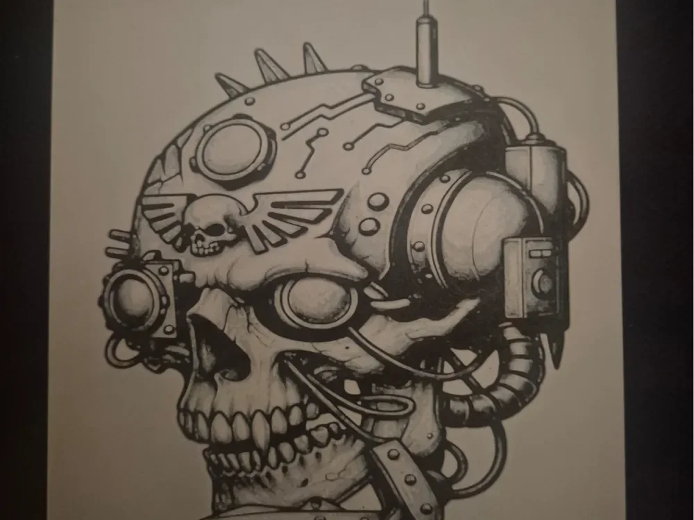 mechanical skull hueforge by Buntsta HueForge model: mechanical skull hueforge by Buntsta