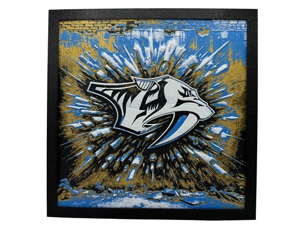 Nashville Predators - Graffiti Logo Hueforge by Canadian Gamer HueForge model: Nashville Predators - Graffiti Logo Hueforge by Canadian Gamer