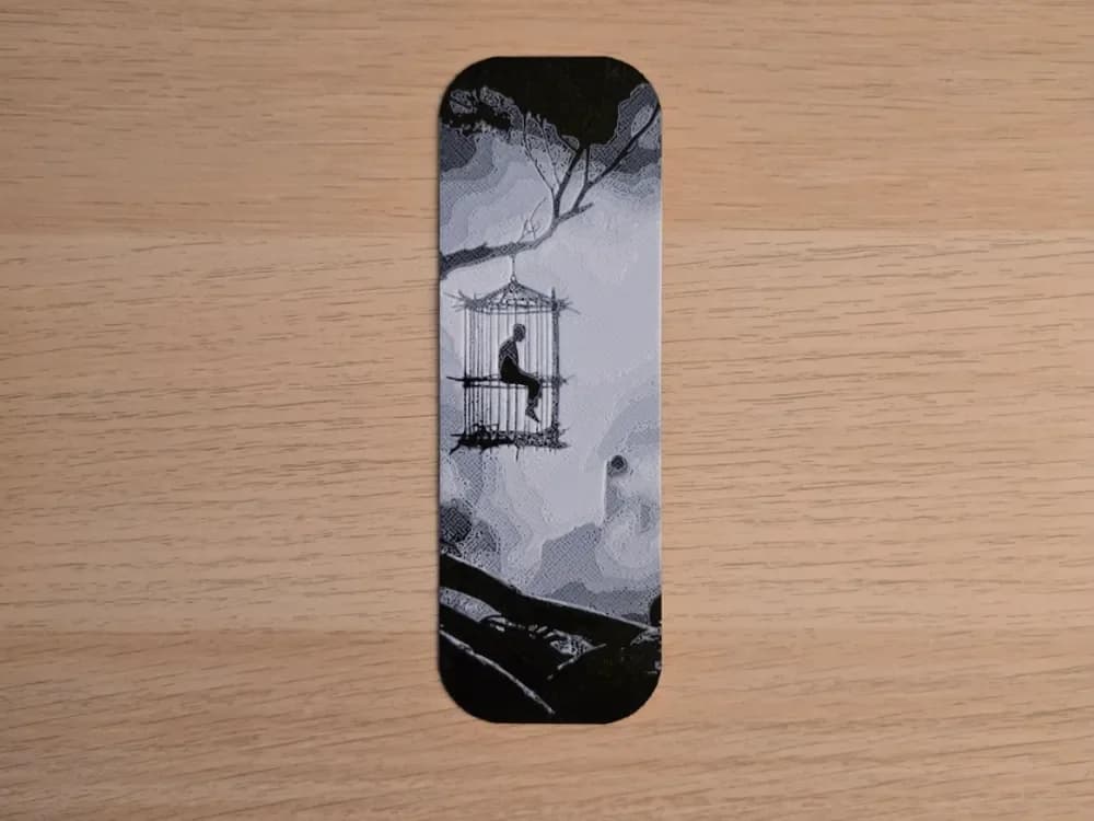 Caged Man in His Mind Bookmark by Atrus Design HueForge model: Caged Man in His Mind Bookmark by Atrus Design