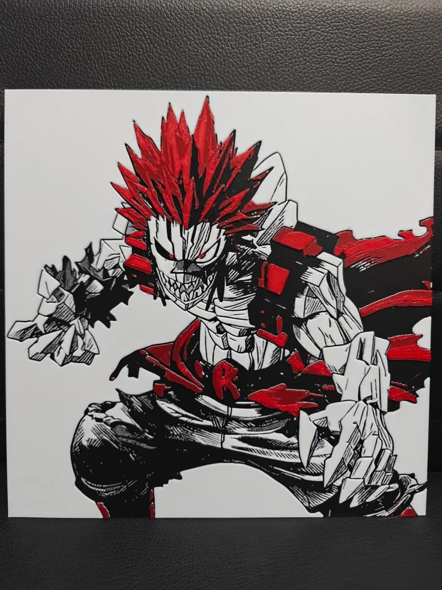 Eijiro Kirishima Red Riot MHA by TheHueforgeLady HueForge model: Eijiro Kirishima Red Riot MHA by TheHueforgeLady