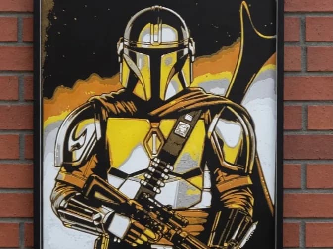 The Mandalorian by World of Glt 3d HueForge model: The Mandalorian by World of Glt 3d