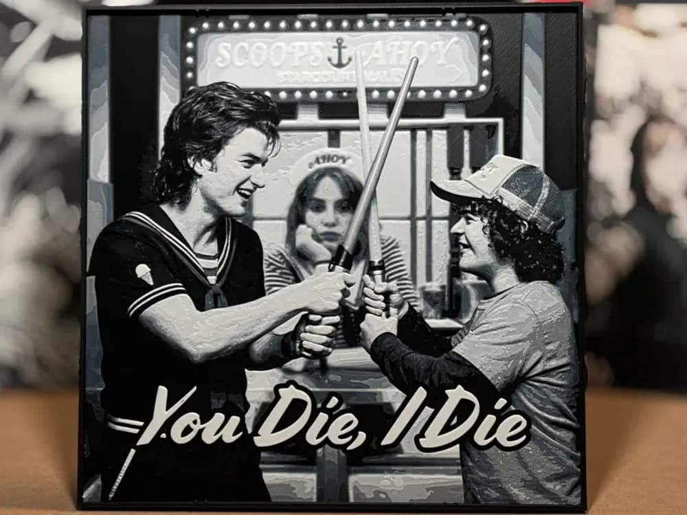 Stranger Things - Lightsaber Duel Steve and Dustin